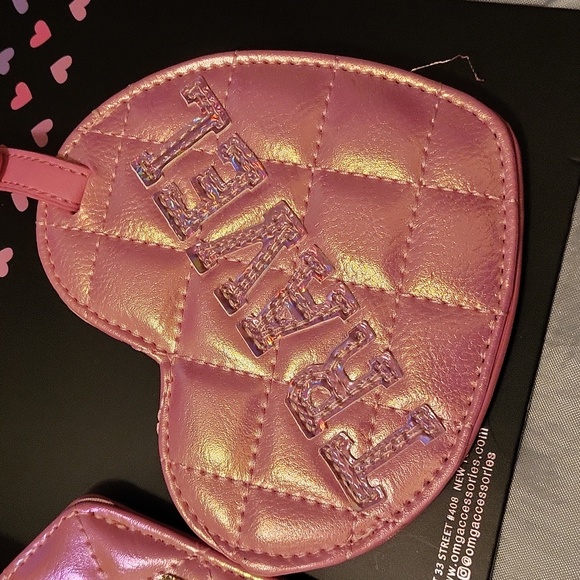 Luggage 2pc tags quilted heart and - Picture 2 of 6